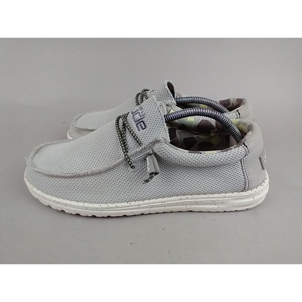Hey Dude Wally Sox Fog Grey Mens Slip On Loafers Shoes Size 10 110353080 - Picture 2 of 11